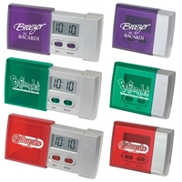 Sliding pocket travel alarm clock
