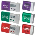 Sliding pocket travel alarm clock