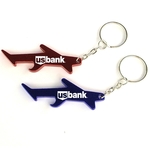 Plane / aircraft shape bottle opener keychain