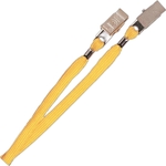 3/8" Plain Lanyard with 2 Bulldog Clips