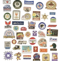 Cloisonne custom shape lapel pin with butterfly clutch.... from ASI 93235...