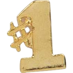 Number One Shaped Lapel Pin