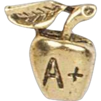 Stock cast a plus on front of apple shape lapel pin... from ASI 93235 Valley...