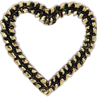 Stock cast heart shape lapel pin with leaf design, cut out.... from ASI 93235...