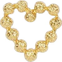 Stock cast heart shape lapel pin with golf balls around border.... from ASI...