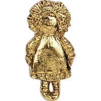 Stock cast rag doll shape lapel pin with butterfly clutch. Blank.... from ASI...