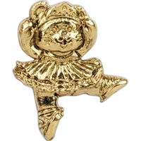 Stock cast bear shape dressed in ballerina outfit lapel pin. Blank.... from...