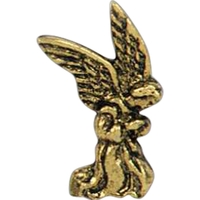 Stock cast kneeling angel lapel pin with butterfly clutch. Blank.... from ASI...
