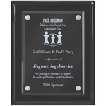 Piano Finish Plaque with Floating Glass Plate