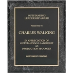 Black Marble Finish Plaque