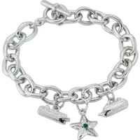 Toggle Chain Charm Bracelet with 1 Charm.... from ASI 55610 Gempire/Floral...