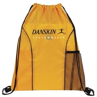 Drawstring Cinch Bag with Side Pockets