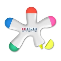 Five color fluorescent highlighter in a fun design.... from ASI 67675...