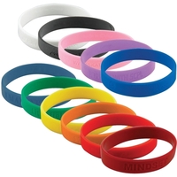 Silicone wristband with laser engraving, offered in a variety of colors.......