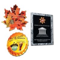 1/4" thick wood material wall plaque with black vinyl backing and... from ASI...