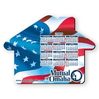 House shaped hard top calendar mouse pad, 1/16" base, approximately 8"......
