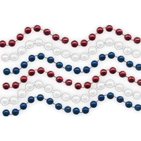 33" beaded necklace with red, white and blue beads. Blank.... from ASI 98360...