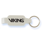 White Bottle Opener Key Ring