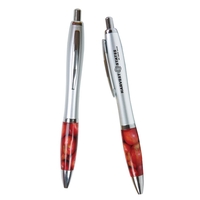 Emissary - Retractable curvy plastic barrel ballpoint pen with apple stock......