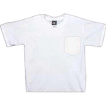 White genuine Hanes pocket beefy tee