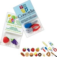 Three dimensional multi piece erasers in packet.... from ASI 63549 Jornik...