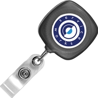 Overseas retractable badge reel with tape measure cord and metal clip... from...