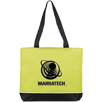 Two Tone Zipper Tote Bag