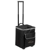 Suitcase with wheels. Made of 600D Polyester. Spacious main compartment.......