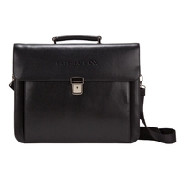 Tablet briefcase made of dobby textured leather with silver hardware.... from...