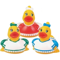 Floatable rubber cheering pom pom duck.... from ASI 57705 Goodview Industries...