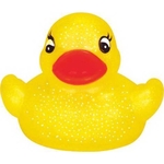 Rubber Transparent Son Duck w/Glitter Inside