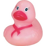 Rubber Pink Ribbon Duck (Small)