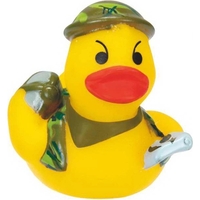 Mini yellow rubber soldier in camouflage outfit toy duck.... from ASI 57705...