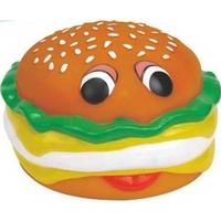 Rubber Hamburger Dog Toy