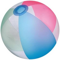 16" Inflatable Transparent w/Opaque Mixed Beach Ball