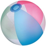 16" Inflatable Transparent w/Opaque Mixed Beach Ball