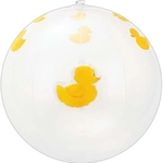 16" Transparent Color Beach Ball with Duck Shape Insert