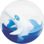 16" Transparent Beach Ball with Inflatable Dolphin Insert