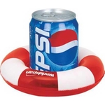 Inflatable Two Tone Life Preserver Shape Drink Holder