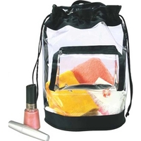 Clear With Ruffle Top Accessory Bag