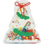 10" Plastic Christmas Tree Shaped Bag