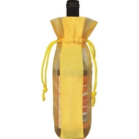 Mesh Drawstring Wine Pouch