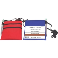 Double zipper trade show badge holder with nylon cord and lock.... from ASI...