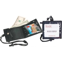 2 in 1 Trade Show Badge Holder/Fold Wallet