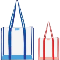 See-through Durable Clear PVC Tote Bag is a must for beach... from ASI 57705...