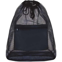 Mesh Drawstring Duffle Bag w/Front Pocket
