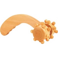 2 Wheels Shape Wooden Massager