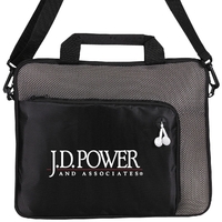 13" notebook briefcase, 600 denier polyester, 13" x 11" x 1"... from ASI...