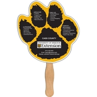 Paw print shape fast fan with wooden stick.... from ASI 67620 Lion Circle...