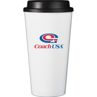 16 oz double wall polypropylene PP tumbler with threaded lid.... from ASI...